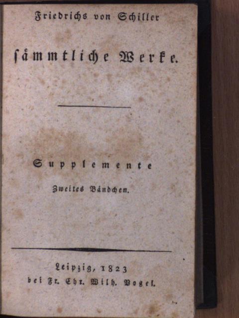Friedrich von Schiller - Friedrichs von Schiller Sämmtliche Werke II. (gótbetűs) [antikvár]