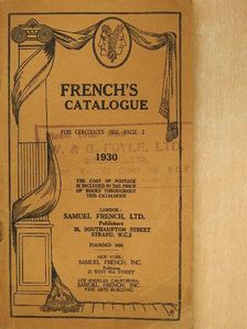 French's Catalogue 1930. [antikvár]
