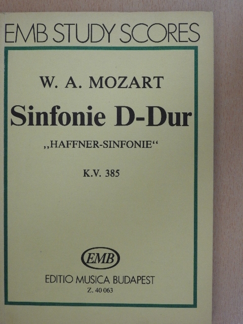 W. A. Mozart - Sinfonie D-Dur [antikvár]