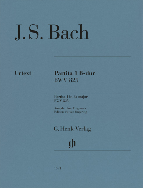 J. S. Bach - PARTITA 1 B-DUR BWV 825, AUSGABE OHNE FINGERSATZ