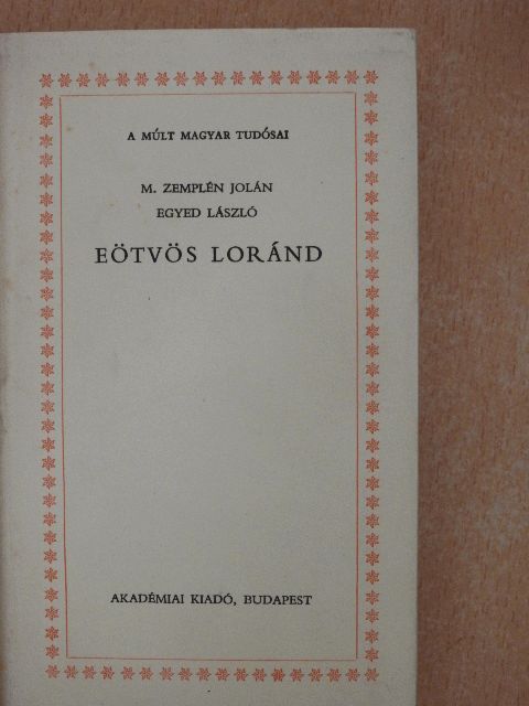 Egyed László - Eötvös Loránd [antikvár]