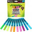 Crayola Washable Markers: Lemosható, neon színű filctollkészlet - 10 db-os