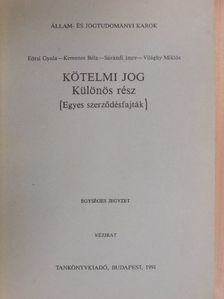 Eörsi Gyula - Kötelmi jog [antikvár]