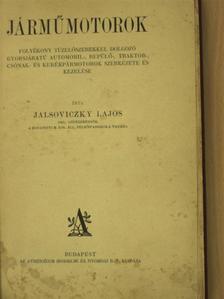 Jalsoviczky Lajos - Járműmotorok [antikvár]