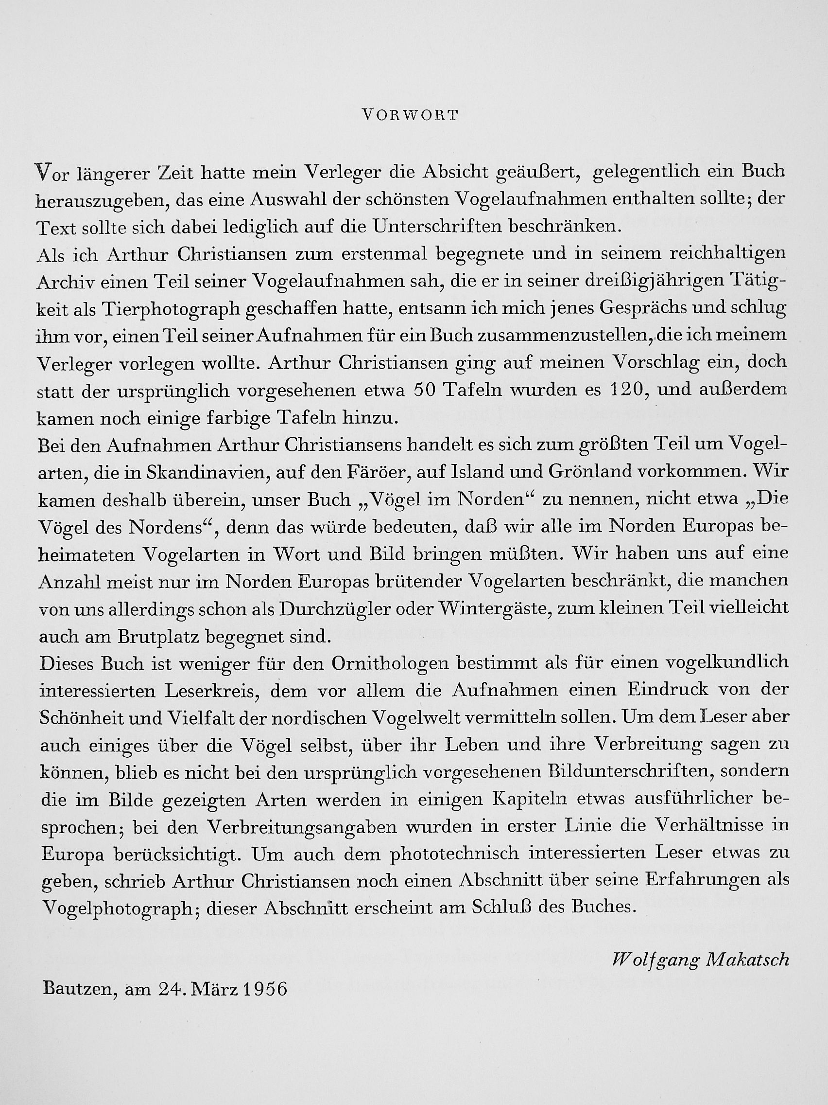 Dr. Wolfgang Makatsch - Vögel im Norden [antikvár]