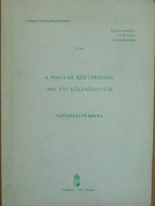 A Magyar Köztársaság 1994. évi költségvetése [antikvár]