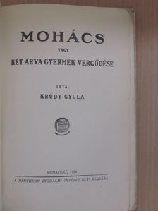 Krúdy Gyula - Mohács vagy két árva gyermek vergődése [antikvár]