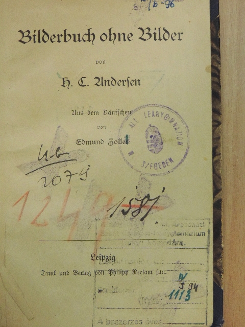 Hans Christian Andersen - Bilderbuch ohne Bilder (gótbetűs) [antikvár]
