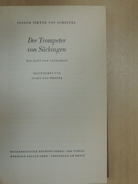 Joseph Viktor von Scheffel - Der Trompeter von Säckingen [antikvár]