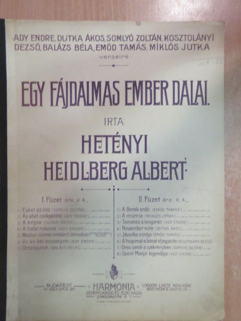 Ady Endre - Egy fájdalmas ember dalai II. [antikvár]