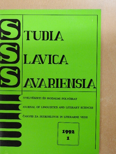 Dr. A. E. Szuprun - Studia Slavica Savariensia 1992./1. [antikvár]