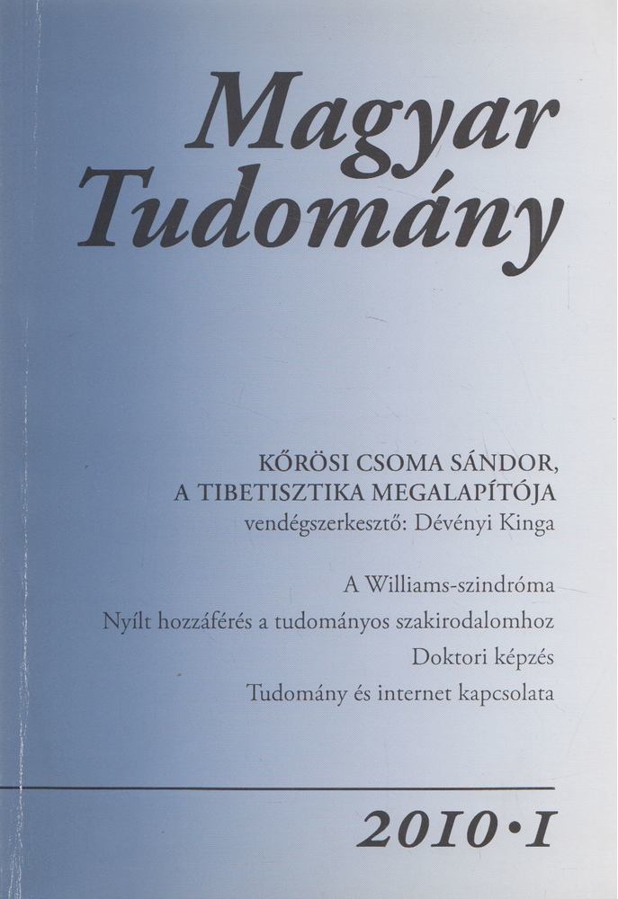 CSÁNYI VILMOS - Magyar Tudomány 2010/1. [antikvár]