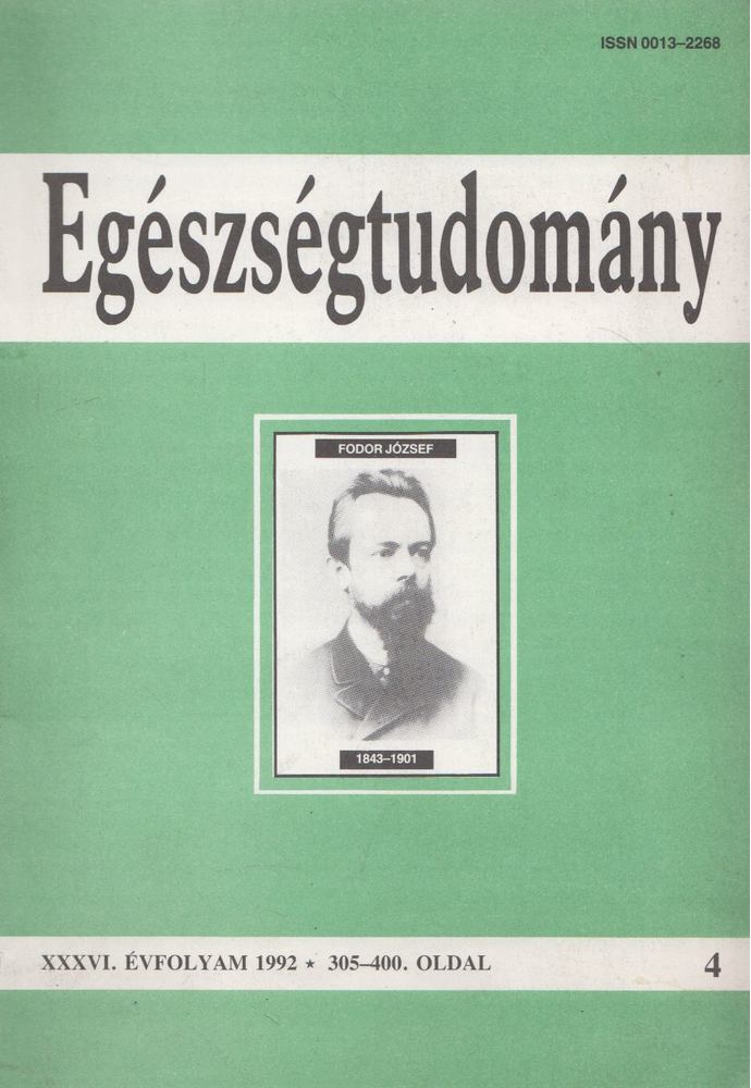 Virágh Zoltán - Egészségtudomány XXXVI. évfolyam 1992. 4. [antikvár]