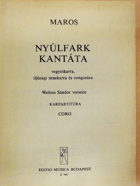 Maros Rudolf - Nyúlfark kantáta [antikvár]