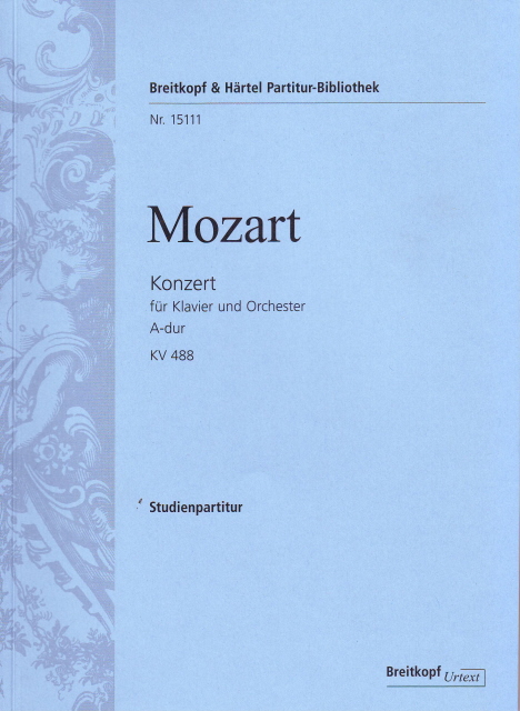 MOZART, W,A, - KONZERT FÜR KLAVIER UND ORCHESTER A-DUR KV 488, STUDIENPARTITUR URTEXT (ERNST-GÜNTER HEINEMANN)