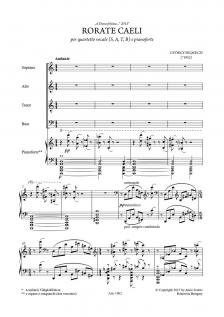 SELMECZI GYÖRGY - RORATE CAELI - PER CORO DE CAMERA (SATB) E PIANOFORTE O ORGANO