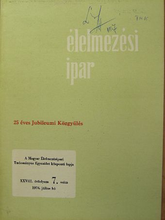 Babos Zoltán - Élelmezési ipar 1974. július [antikvár]