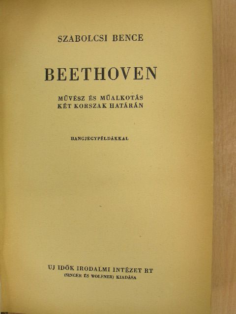 Szabolcsi Bence - Beethoven  [antikvár]