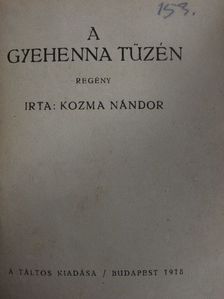 Kozma Nándor - A gyehenna tüzén [antikvár]