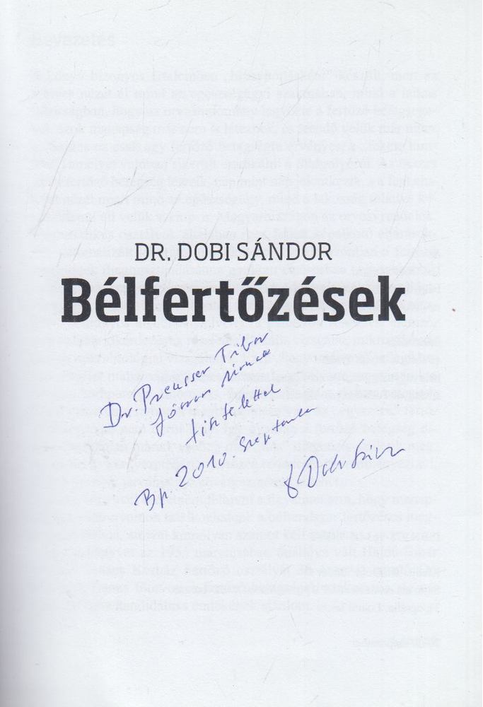 Dobi Sándor - Bélfertőzések (dedikált) [antikvár]