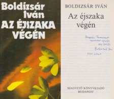 BOLDIZSÁR IVÁN - Az éjszaka végén (dedikált) [antikvár]