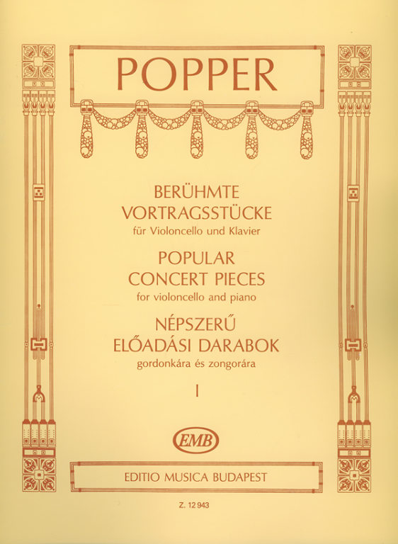 POPPER - NÉPSZERŰ ELŐADÁSI DARABOK I GORDONKÁRA ÉS ZONGORÁRA (PEJTSIK)