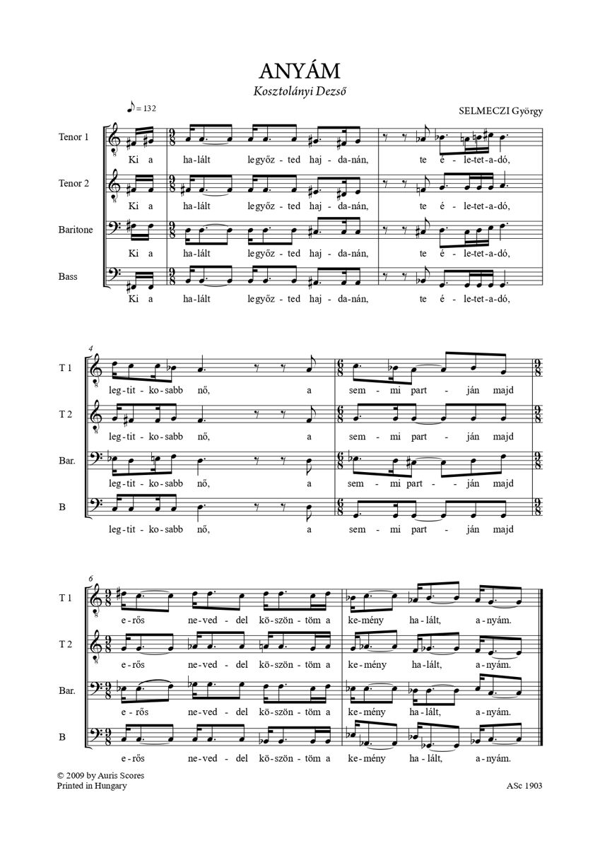 SELMECZI GYÖRGY - NÉGY FÉRFIKARI MINIATÜR - KOSZTOLÁNYI-TÓTH ÁRPÁD - ANYÁM, TOLL, EGY VÉGSŐ IGAZ SZÓT, ŐSSZEL...