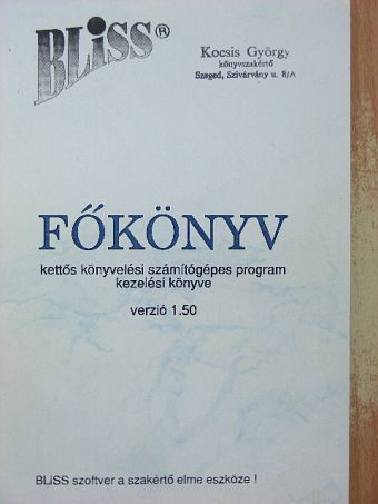 BLISS főkönyv [antikvár]