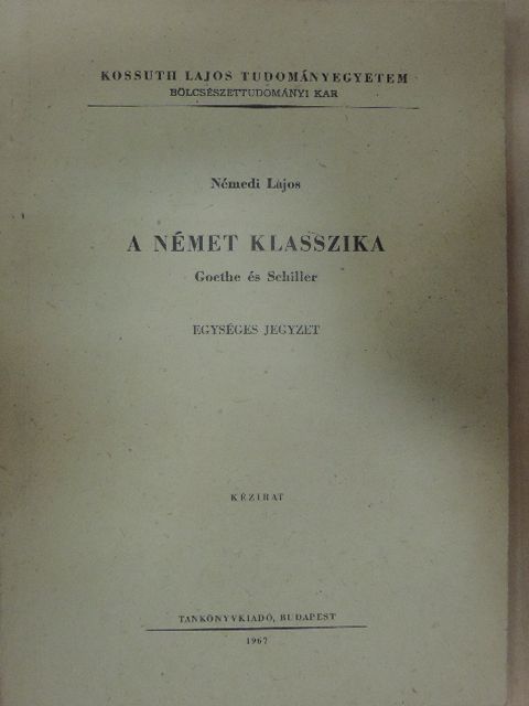 Némedi Lajos - A német klasszika [antikvár]