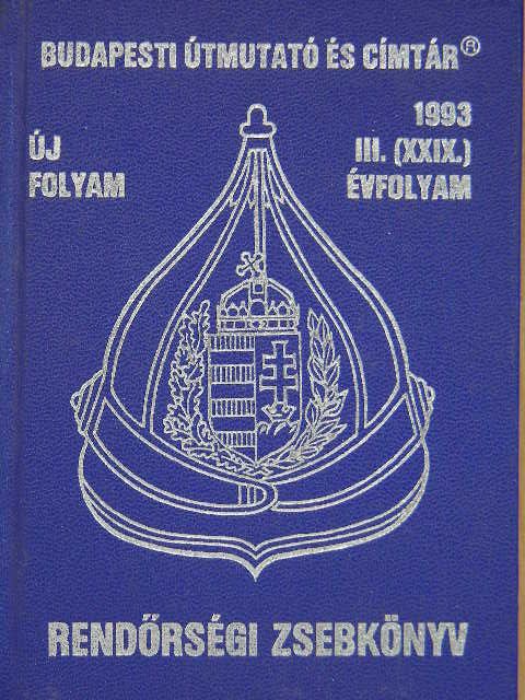 Dr. Csányi Klára - Rendőrségi zsebkönyv 1993. [antikvár]