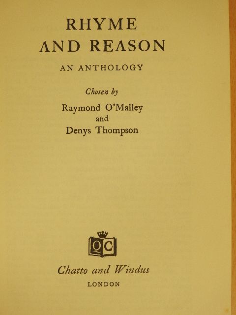 Rhyme and Reason [antikvár]