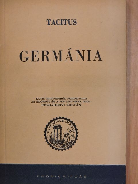 P. Cornelius Tacitus - Germánia [antikvár]