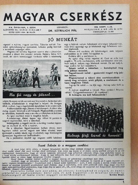 Magyar József - Magyar Cserkész 1938. szeptember- 1939. augusztus [antikvár]