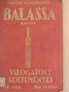 Balassa Bálint - Balassa Bálint válogatott költeményei [antikvár]
