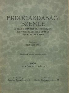 Dr. Fazekas Ferenc - Erdőgazdasági Szemle 1931. II/4. [antikvár]