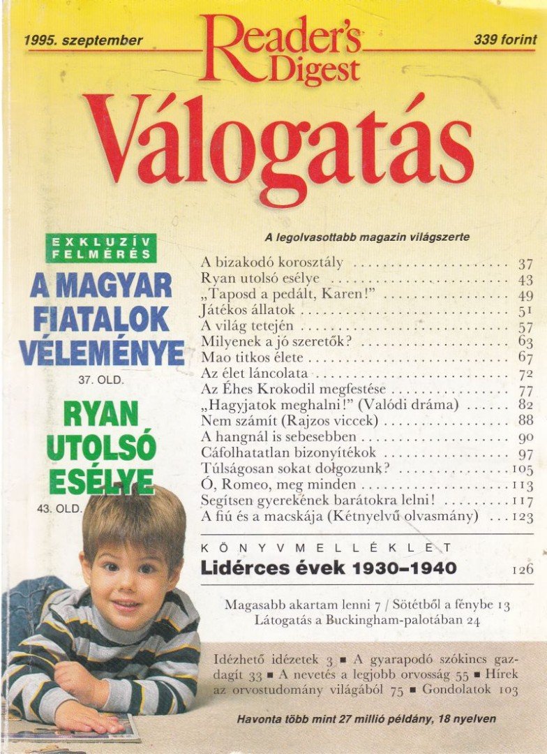 Keresztes Péter - Reader's Digest Válogatás 1995. szeptember [antikvár]