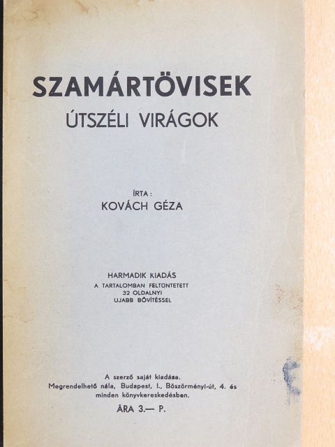 Kovách Géza - Szamártövisek [antikvár]