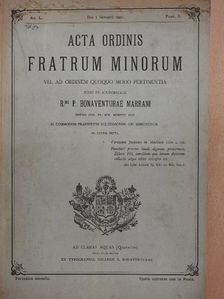 Acta Ordinis Fratrum Minorum Ianuarii-Decembris 1931 [antikvár]