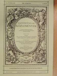 B. Szabó János - Hadtörténelmi Közlemények 2001. március [antikvár]