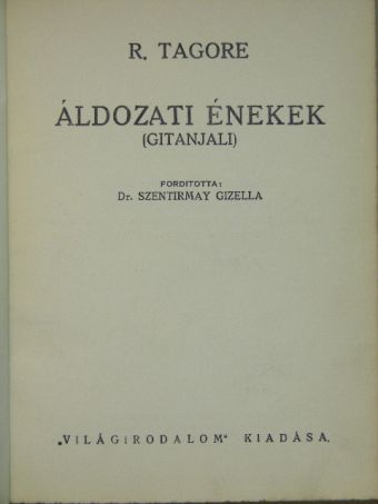 R. Tagore - Áldozati énekek [antikvár]