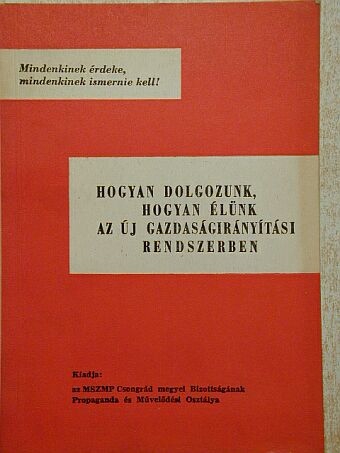Hogyan dolgozunk, hogyan élünk az új gazdaságirányítási rendszerben [antikvár]