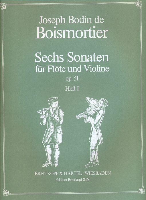 BOISMORTIER - SECHS SONATEN FÜR FLÖTE UND VIOLINE OP.51 HEFT I (KUBITSCHEK)