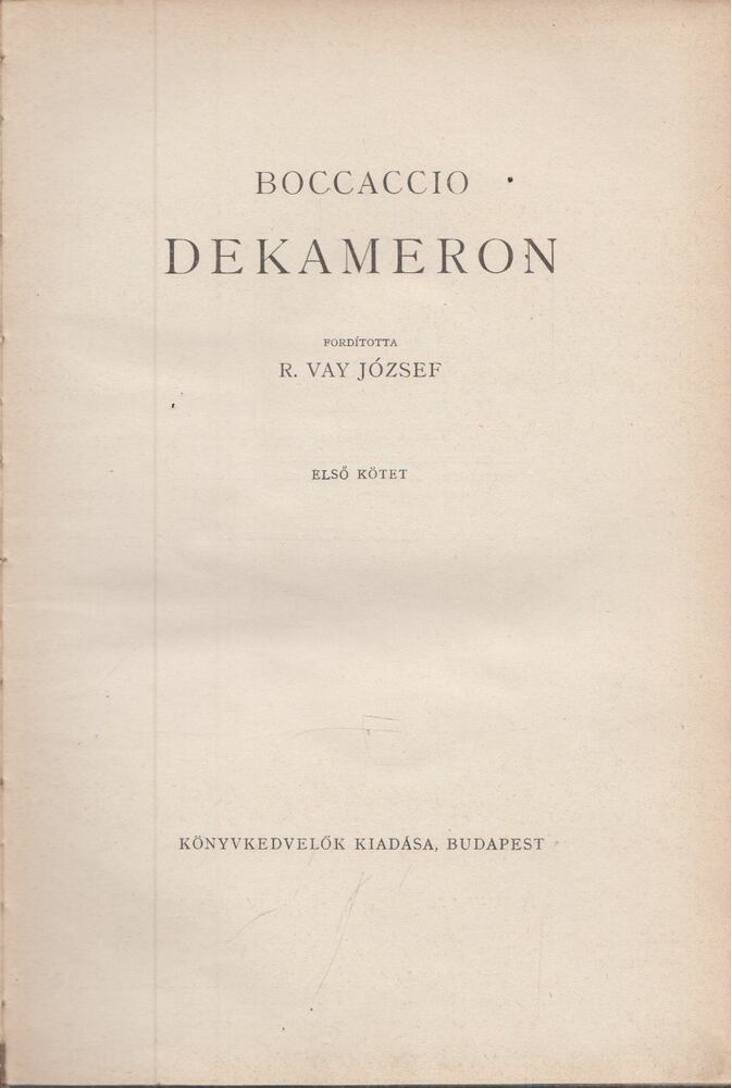 Dekameron I. [antikvár]