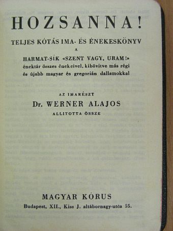 Hozsanna! [antikvár]