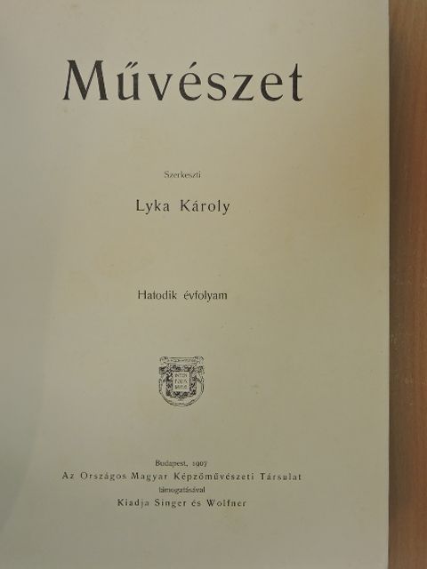 Művészet 1907. (nem teljes évfolyam) [antikvár]