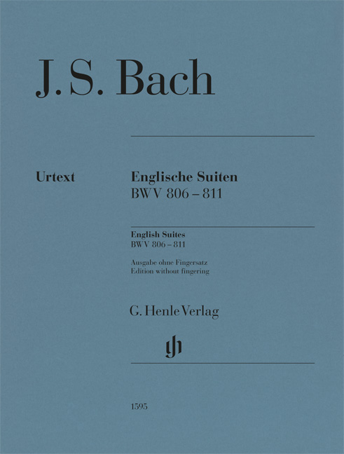 J. S. Bach - ENGLISCHE SUITEN BWV 806-811, AUSGABE OHNE FINGERSATZ