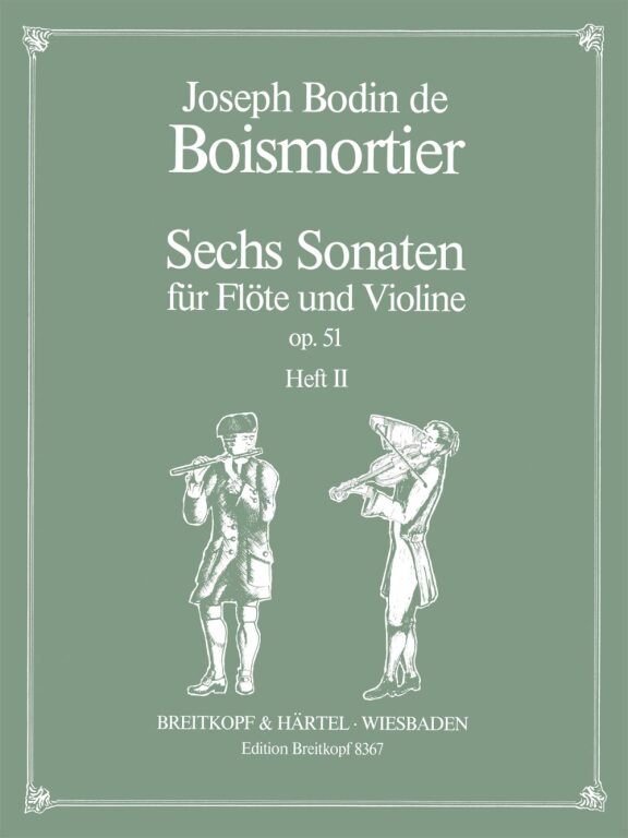 BOISMORTIER - SECHS SONATEN FÜR FLÖTE UND VIOLINE OP.51 HEFT II (KUBITSCHEK)