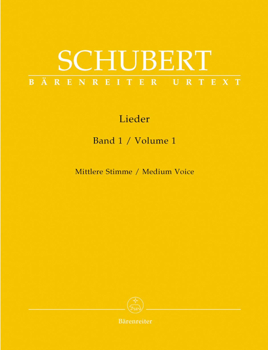SCHUBERT - LIEDER BAND 1 FÜR MITTLERE STIMME UND KLAVIER URTEXT (WALTHE DÜRR)