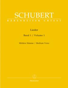 Franz Schubert - LIEDER BAND 1 FÜR MITTLERE STIMME UND KLAVIER URTEXT (WALTHE DÜRR)