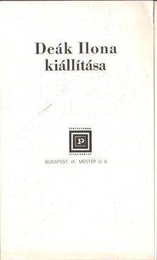Deák Ilona kiállítása (meghívó) [antikvár]